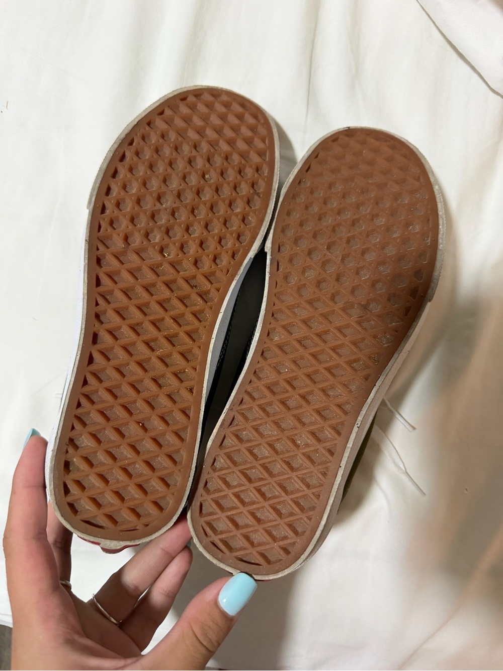 Vans Olive Green Canvas Low-Top Sneakers with White Stripe - Picture 3 of 4
